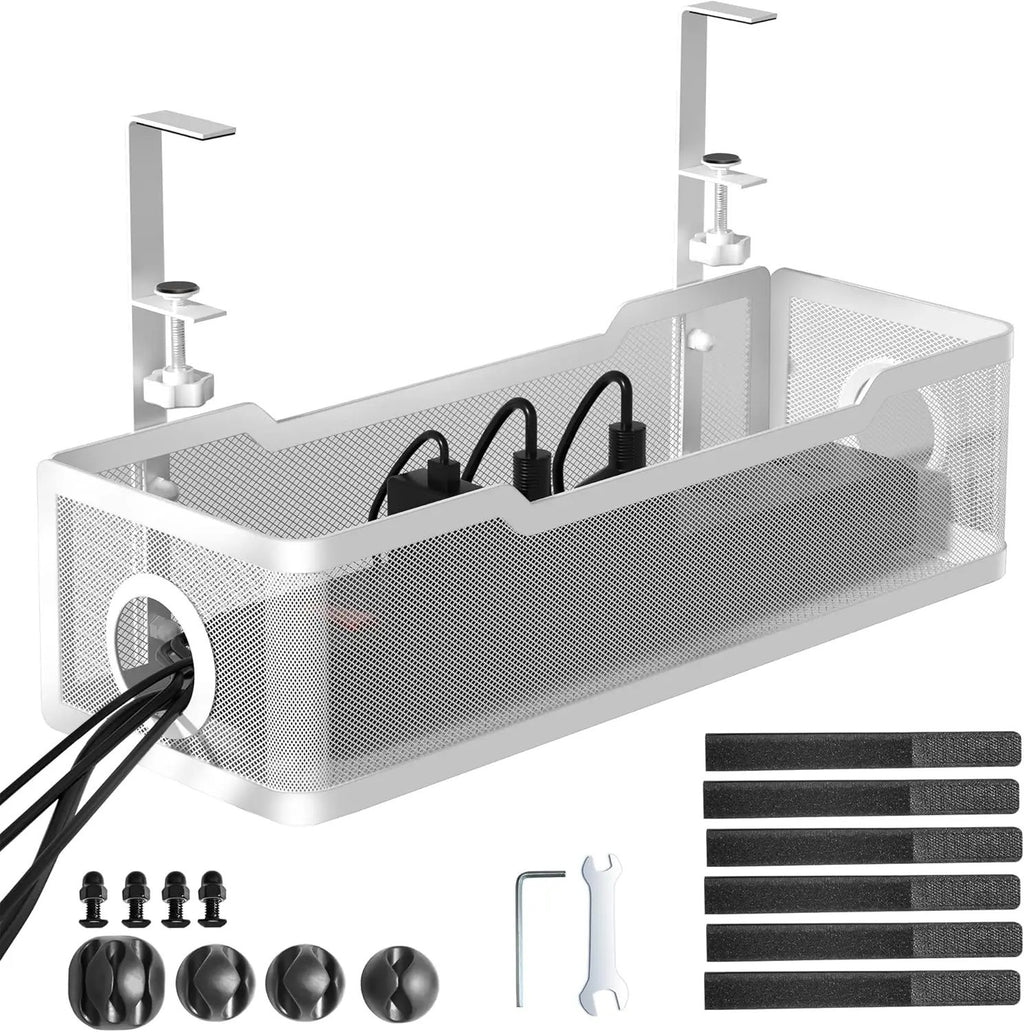 23 White Under Desk Cable Tray — image 1