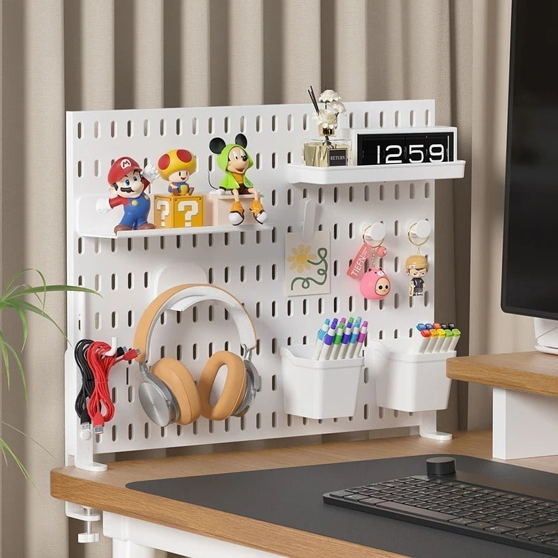 04 Plastic Desk Pegboard Organizer — image 1
