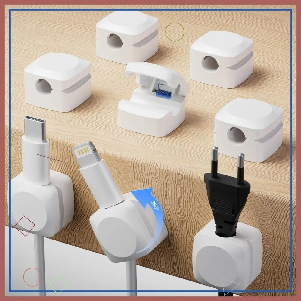 19 Rotatable Spring Cable Clips 8pcs — image 1