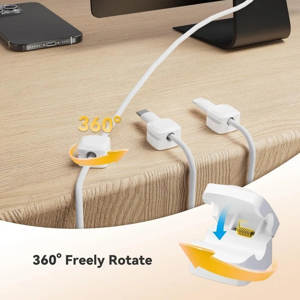 19 Rotatable Spring Cable Clips 8pcs — image 2