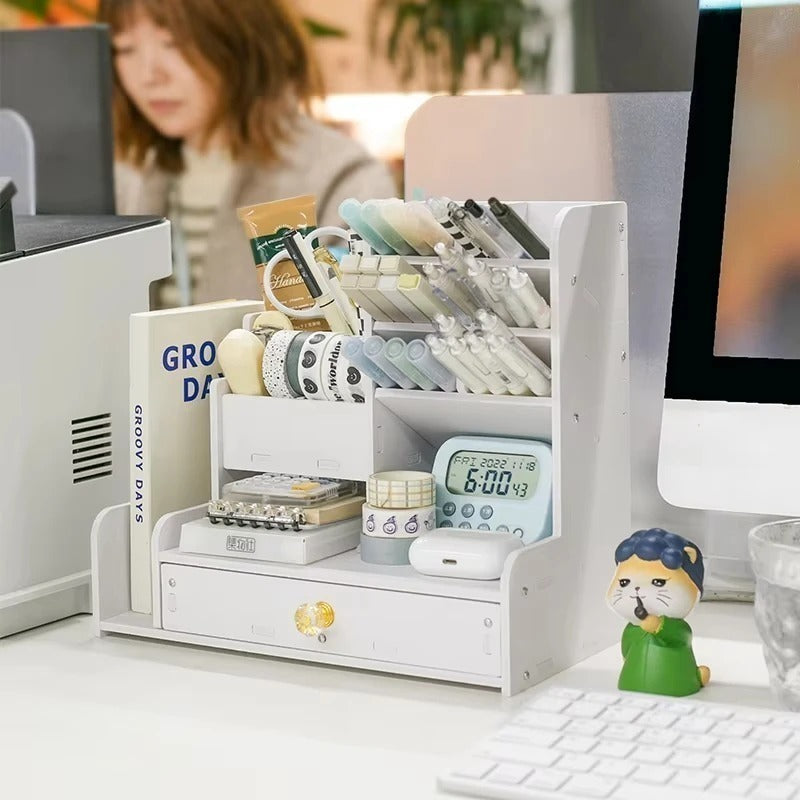02 Wooden Pen Holder Desk Organizer — image 3