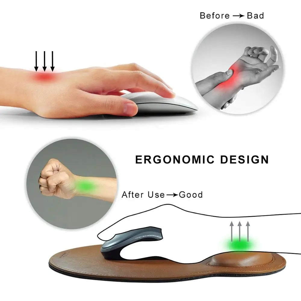 28 PU Leather Wrist Rest Mouse Pad — image 3
