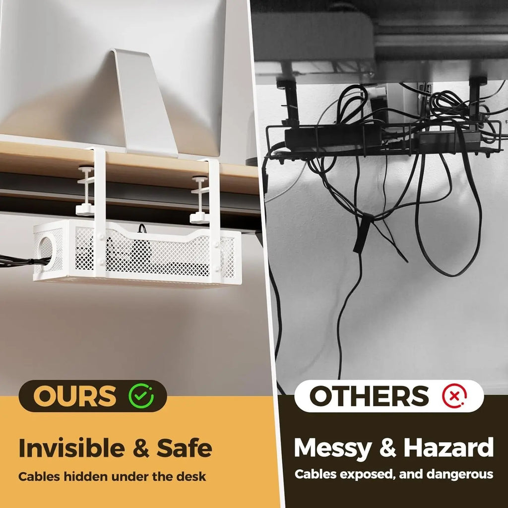 23 White Under Desk Cable Tray — image 3