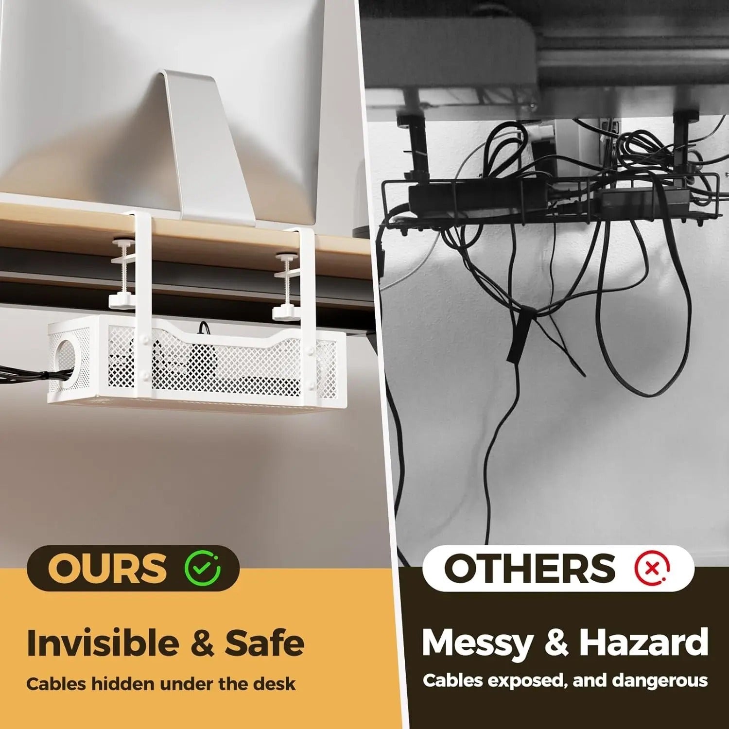 23 White Under Desk Cable Tray — image 3