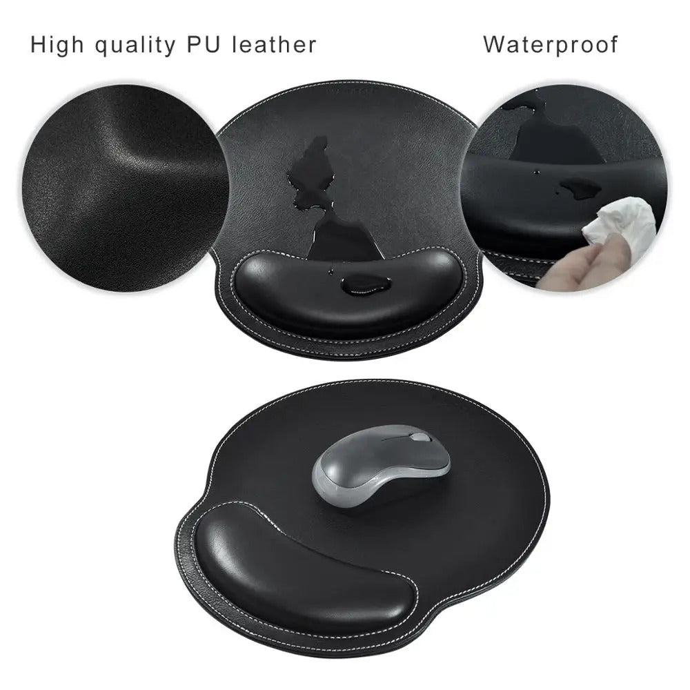 28 PU Leather Wrist Rest Mouse Pad — image 4