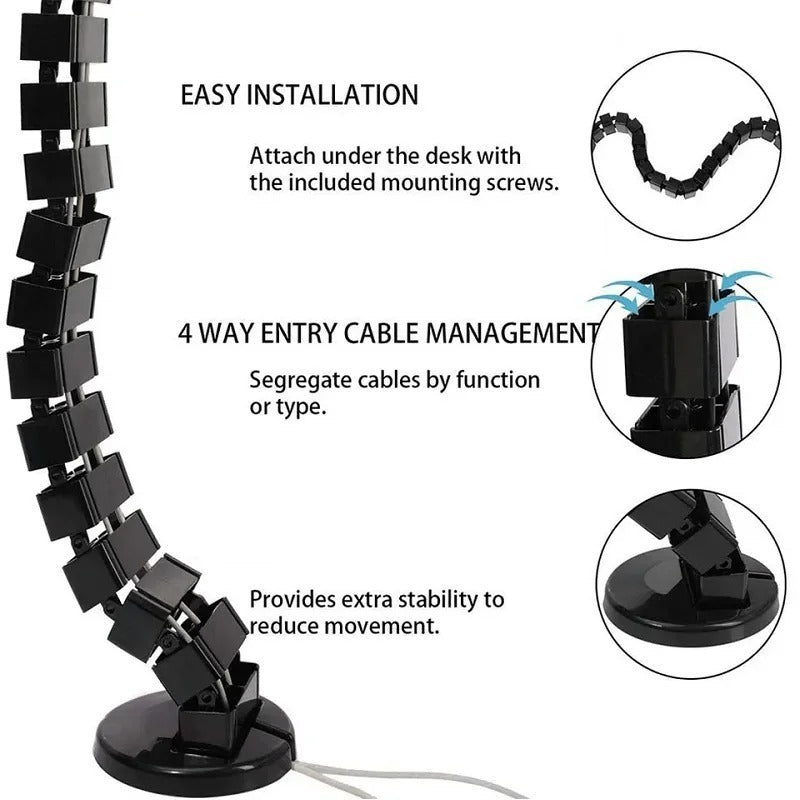 17 Wire Spine Under Desk Cable Tray — image 4