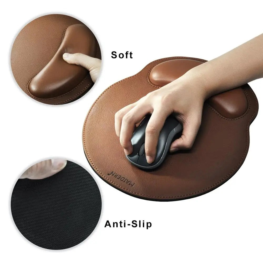 28 PU Leather Wrist Rest Mouse Pad — image 5