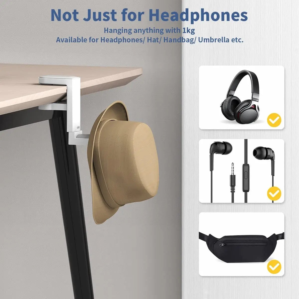 34 Under Desk Headphone Bracket USB — image 5