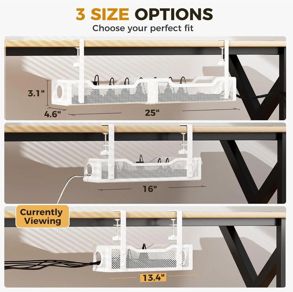 23 White Under Desk Cable Tray — image 5