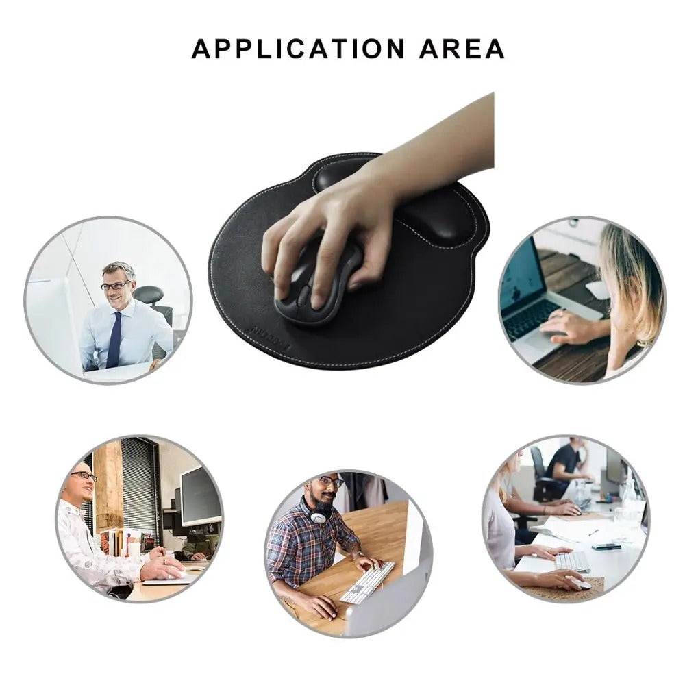 28 PU Leather Wrist Rest Mouse Pad — image 6