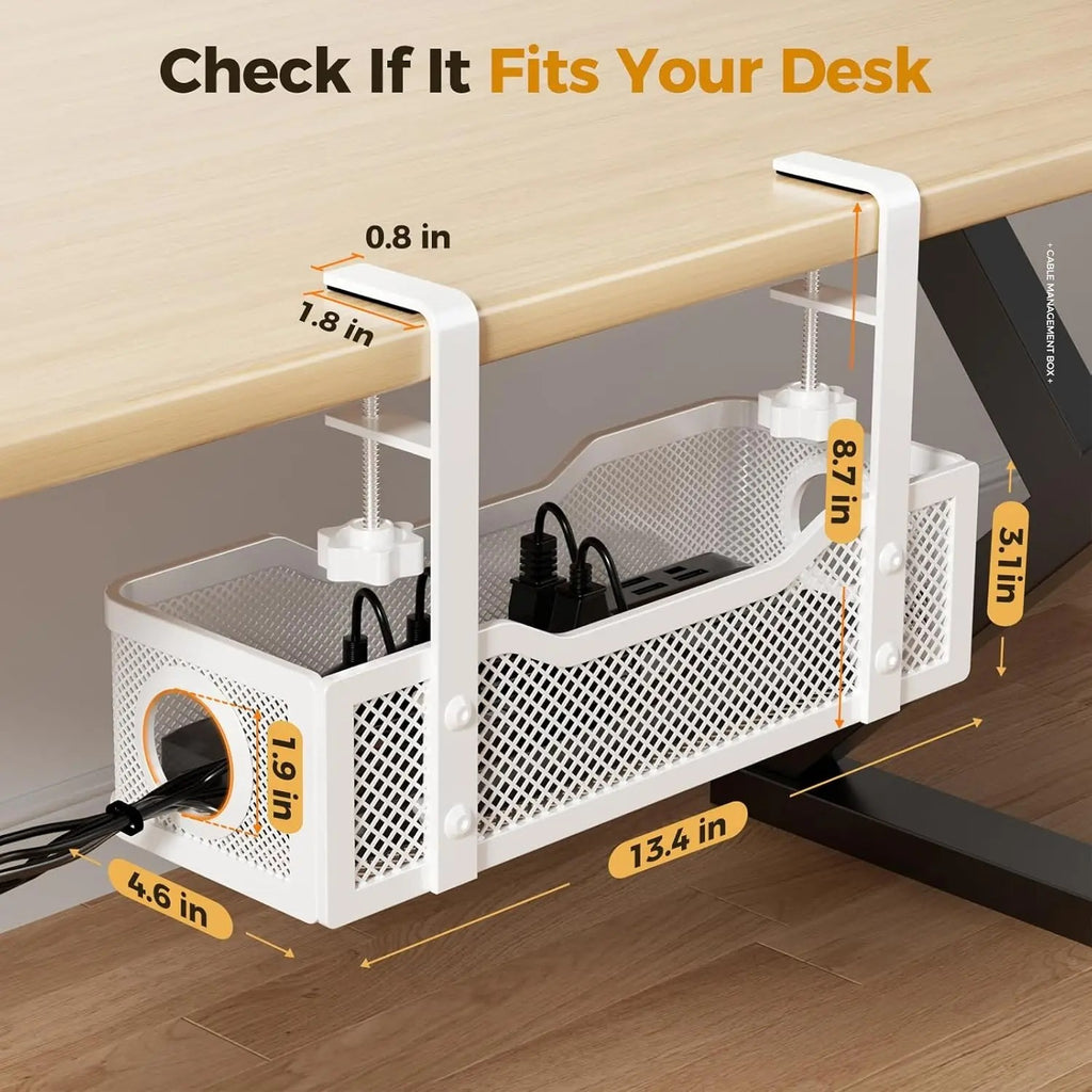 23 White Under Desk Cable Tray — image 6